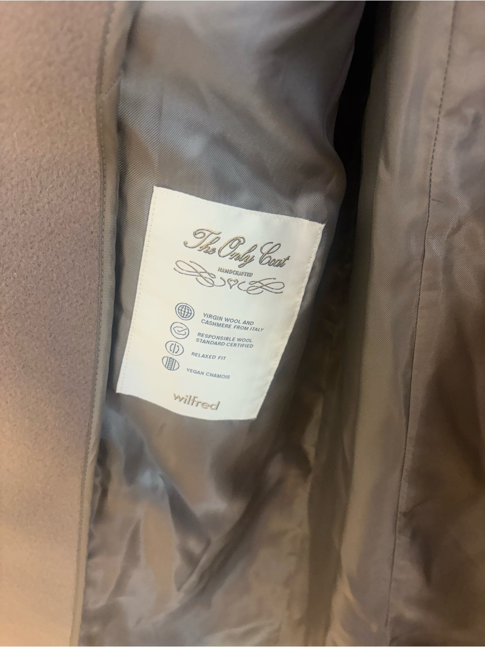 Aritzia Wilfred Camel Single-Button Wool Blend The Only Coat - Picture 5 of 7